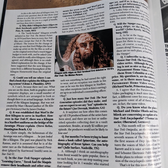 Star Trek Communicator Fan Magazine Lot of 3 1995/1996 - Picture 8 of 12